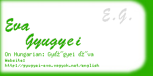 eva gyugyei business card